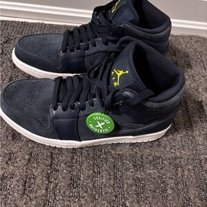 Jordan Dark Blue and Yellow Men's Sneakers